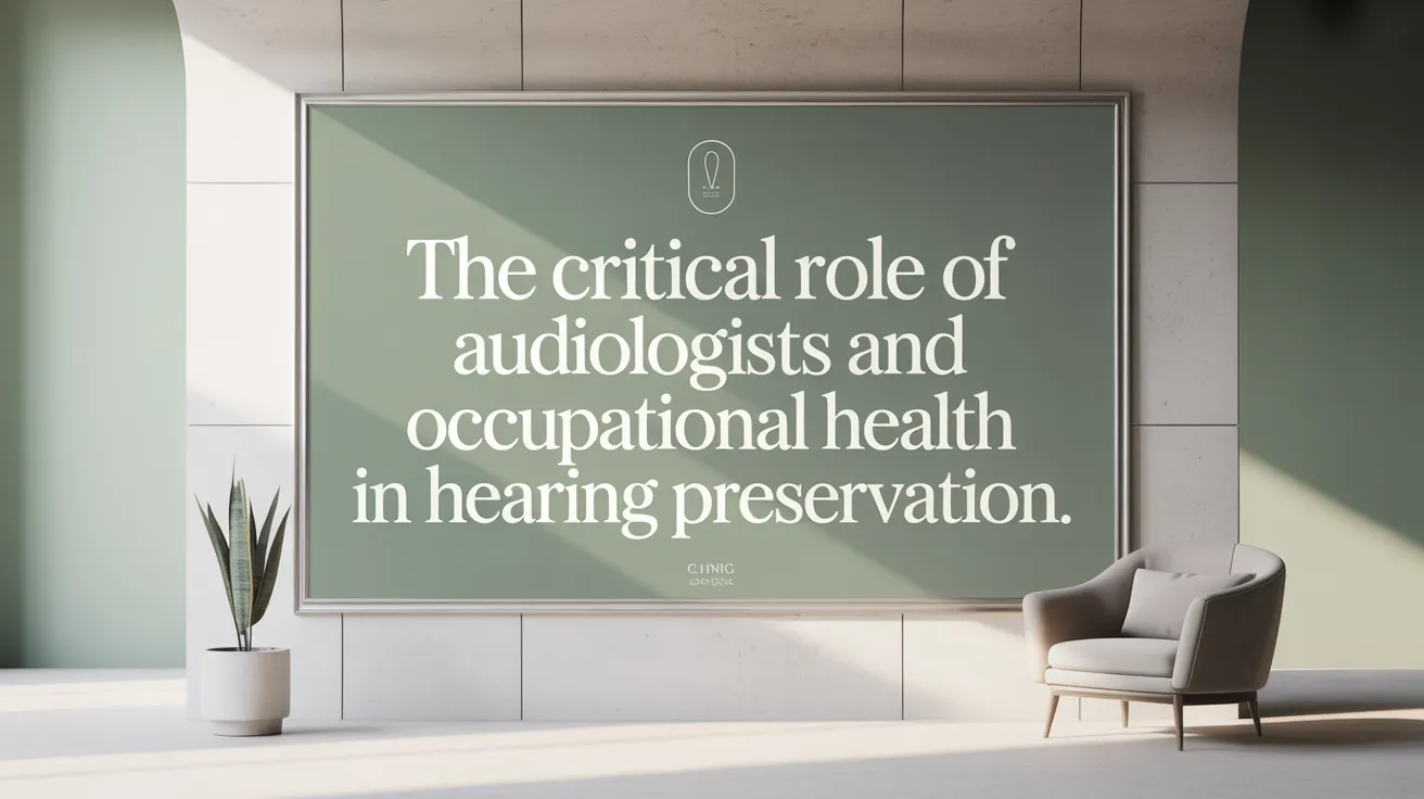 The Critical Role of Audiologists and Occupational Health in Hearing Preservation