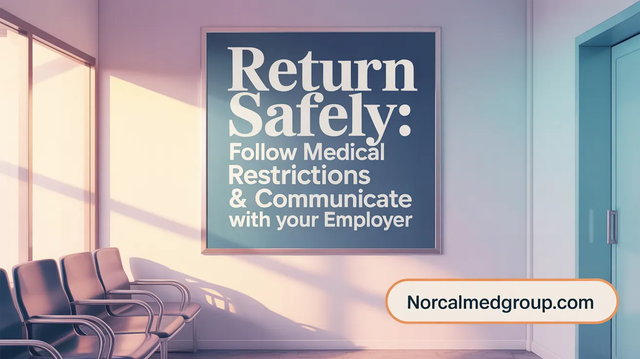 Return Safely: Follow Medical Restrictions & Communicate with Your Employer