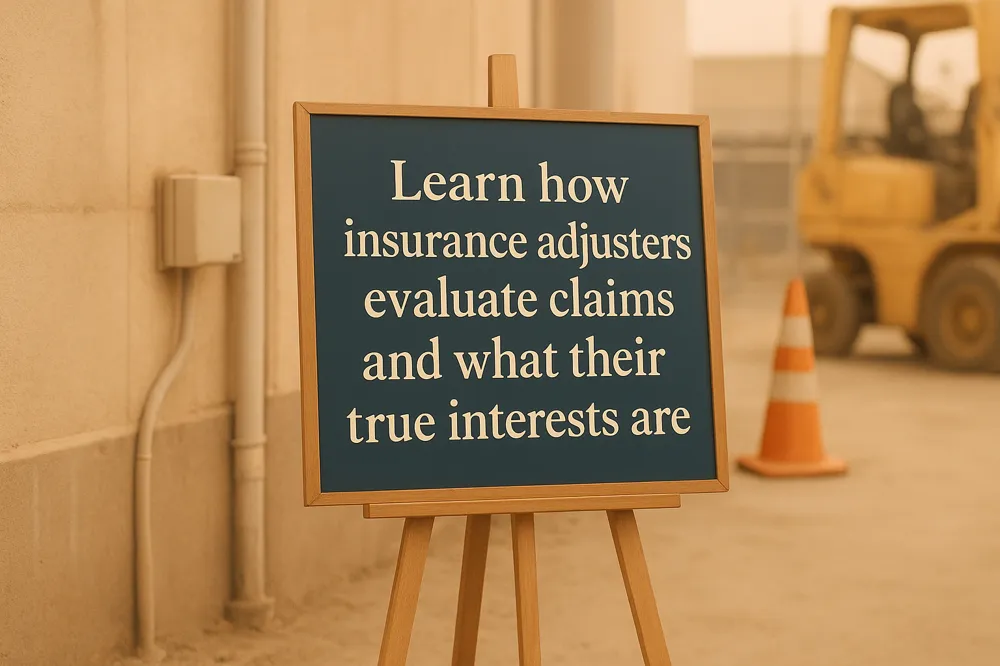 Learn how insurance adjusters evaluate claims and what their true interests are.