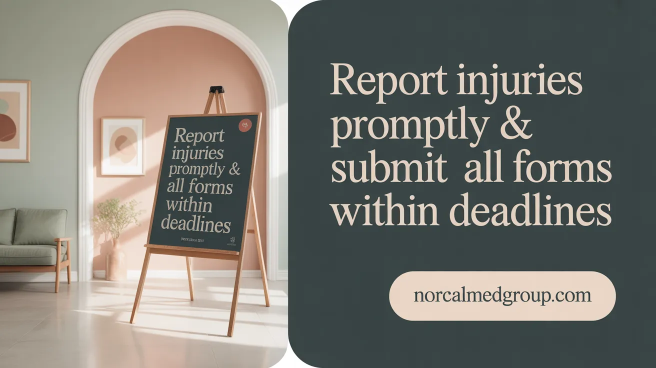 Report Injuries Promptly & Submit All Forms Within Deadlines
