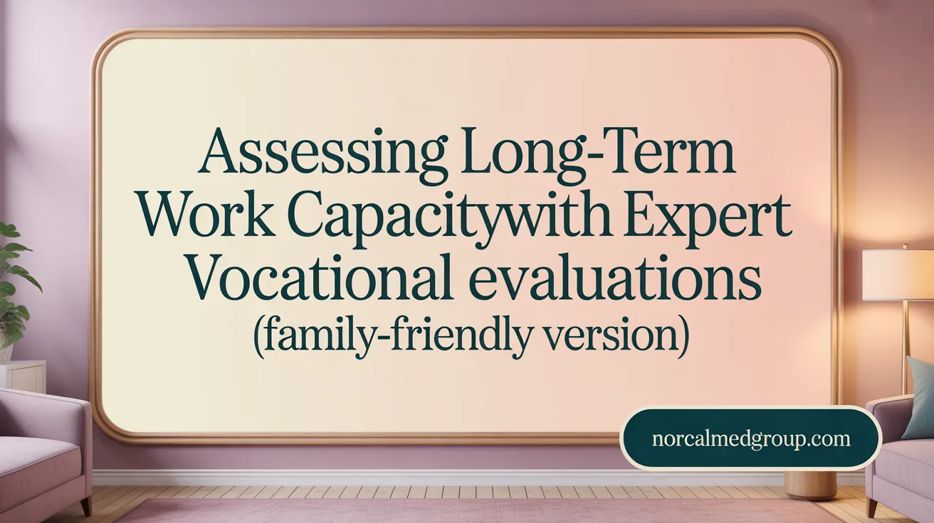 Assessing Long-Term Work Capacity with Expert Vocational Evaluations