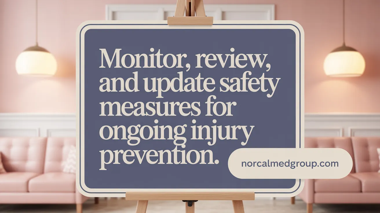 Monitor, Review, and Update Safety Measures for Ongoing Injury Prevention