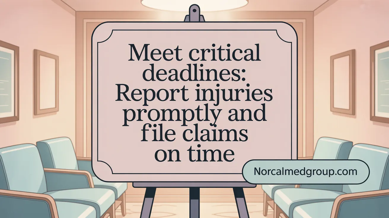 Meet Critical Deadlines: Report Injuries Promptly and File Claims on Time