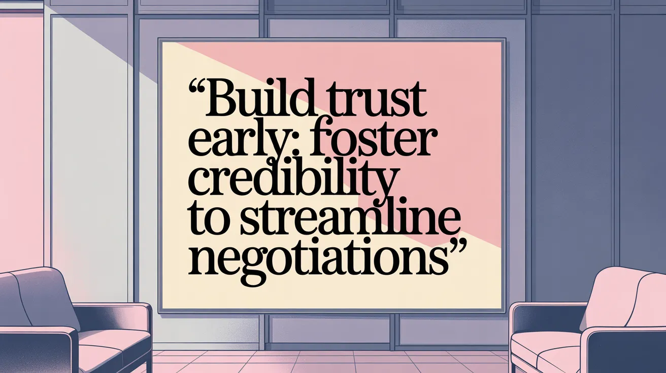 Build Trust Early: Foster Credibility to Streamline Negotiations