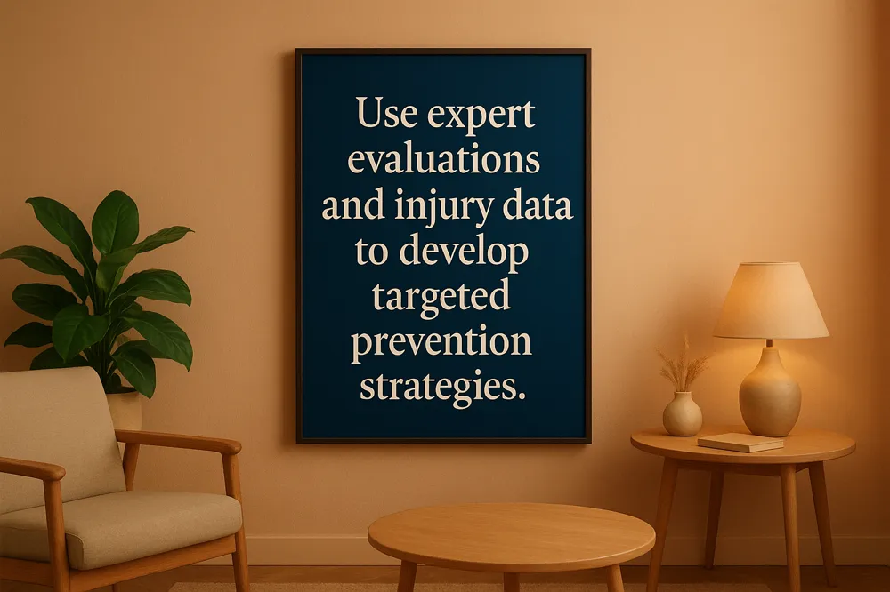 Use expert evaluations and injury data to develop targeted prevention strategies.