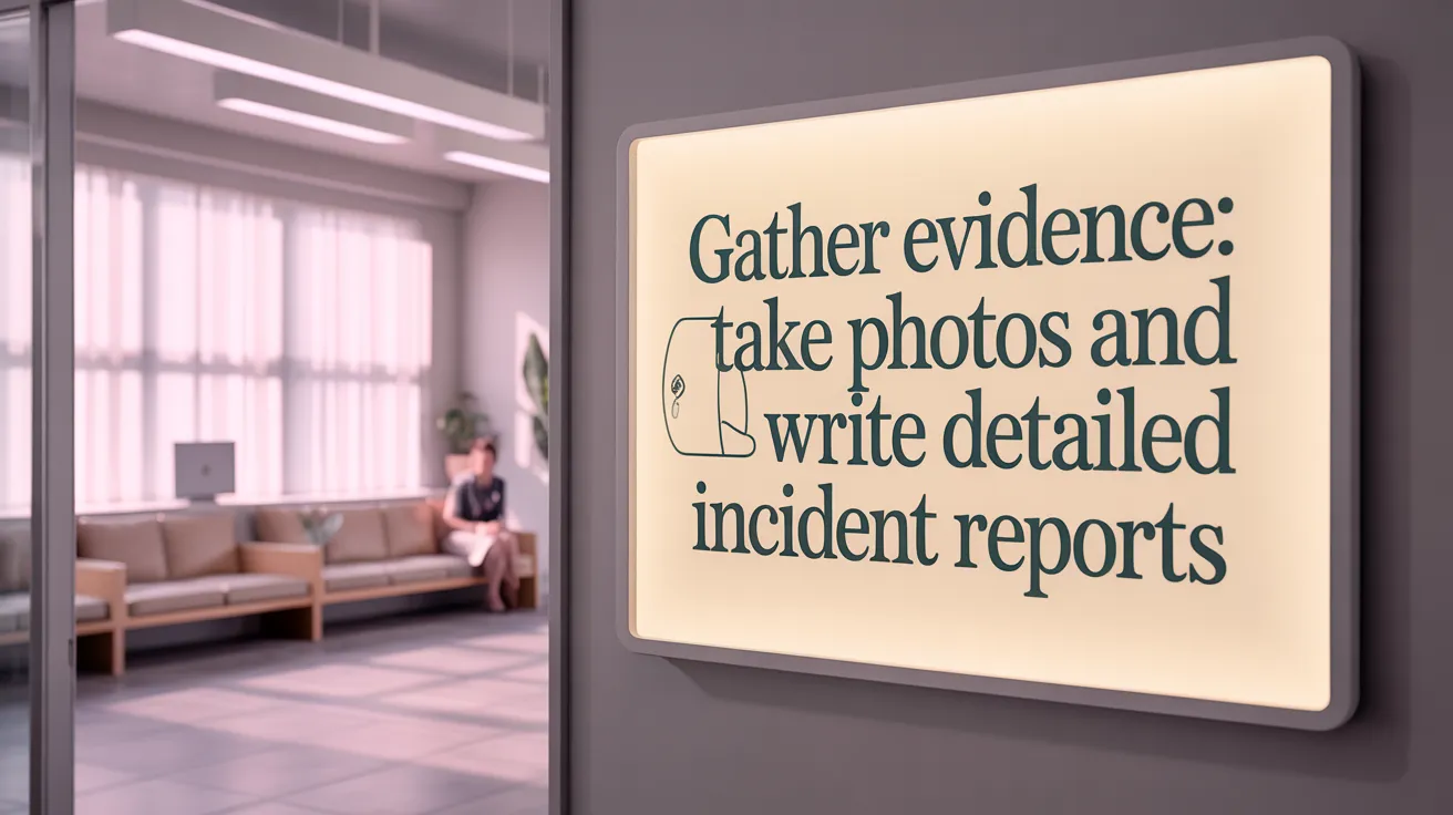 Gather Evidence: Take Photos and Write Detailed Incident Reports