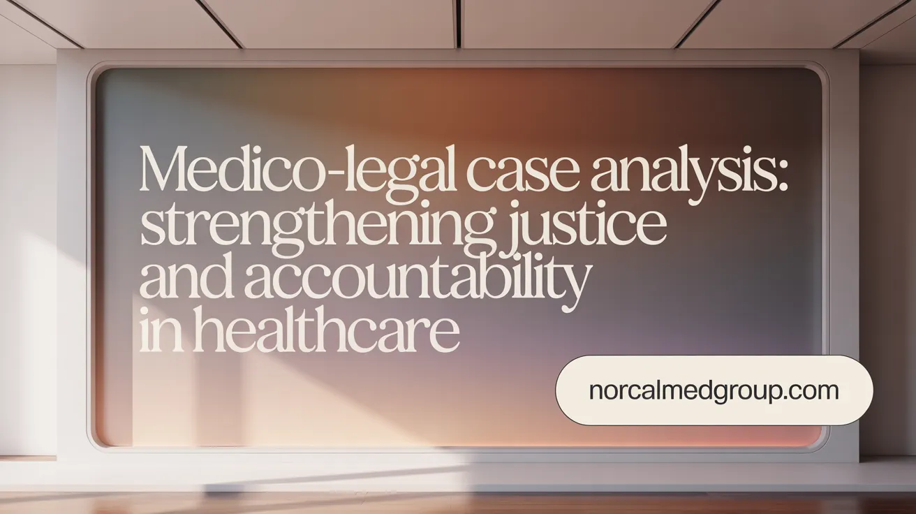 Medico-Legal Case Analysis: Strengthening Justice and Accountability in Healthcare.