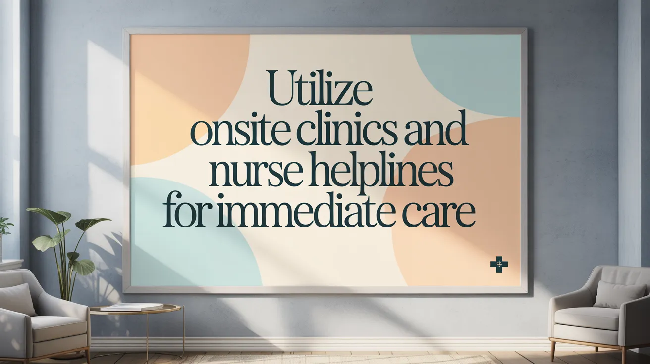 Utilize Onsite Clinics and Nurse Helplines for Immediate Care