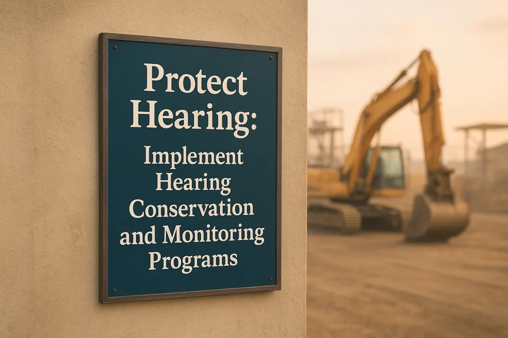 Protect Hearing: Implement Hearing Conservation and Monitoring Programs