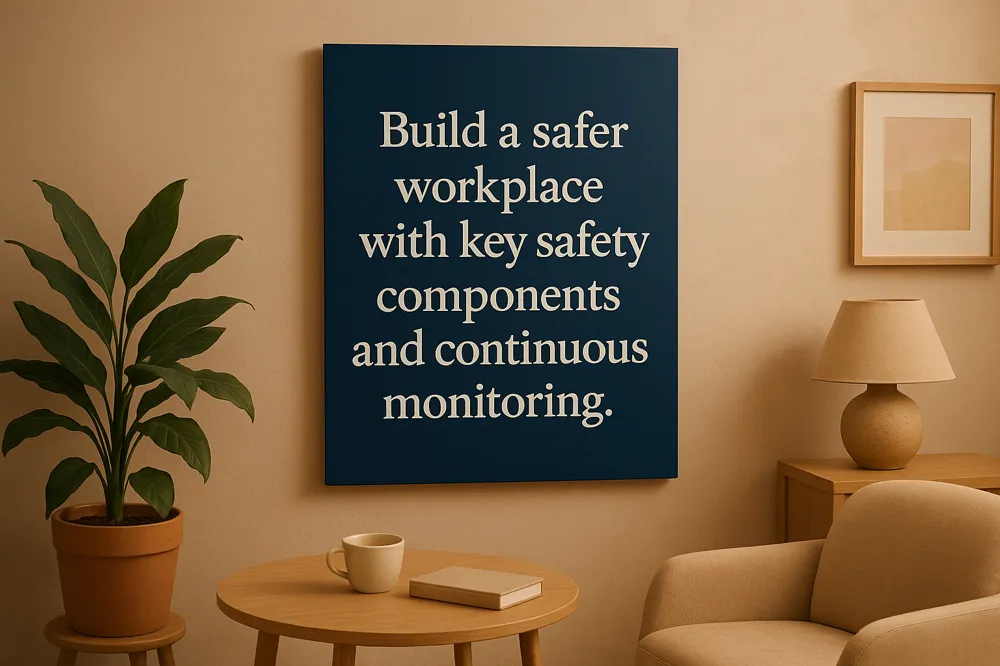 Build a safer workplace with key safety components and continuous monitoring.
