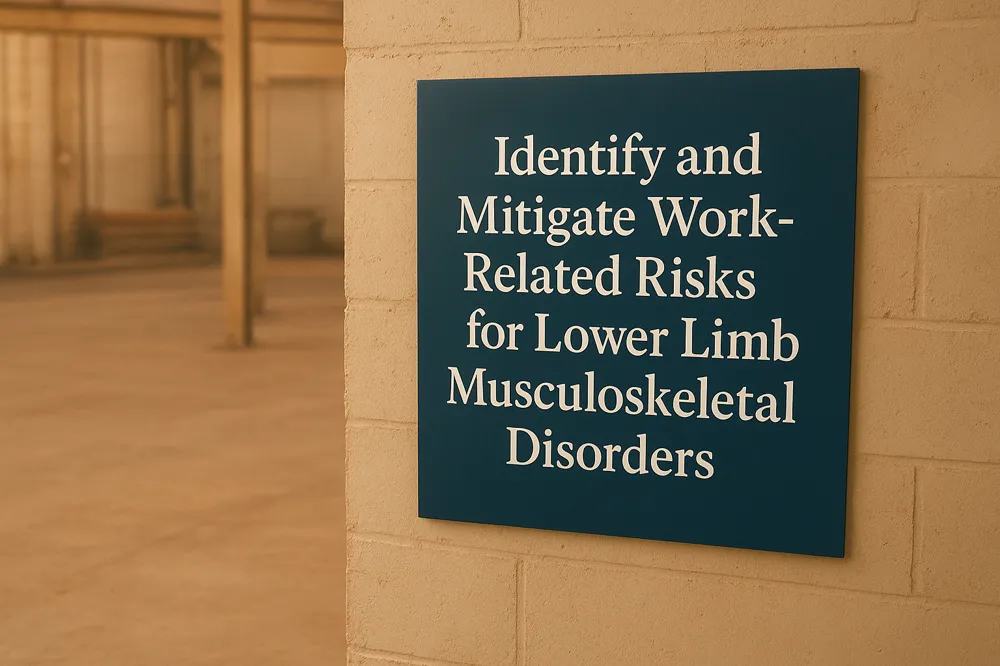 Identify and Mitigate Work-Related Risks for Lower Limb Musculoskeletal Disorders