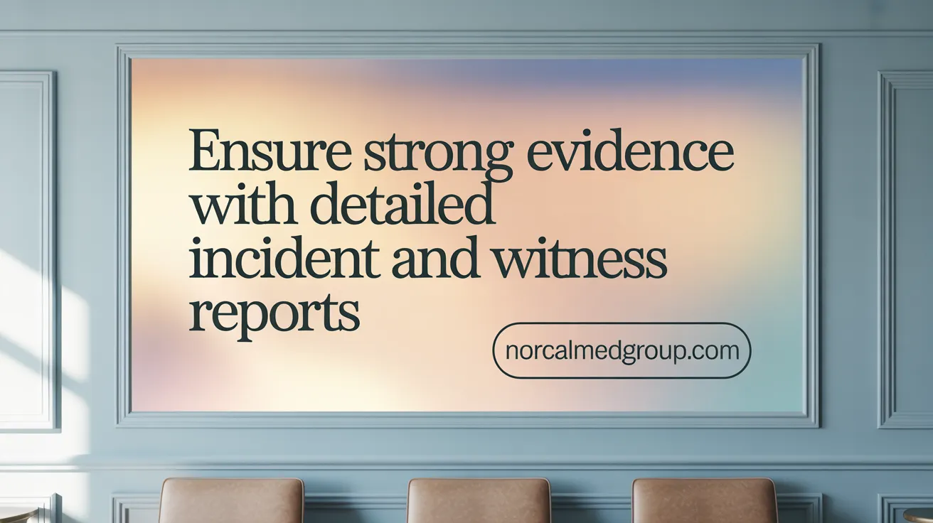Ensure Strong Evidence with Detailed Incident and Witness Reports