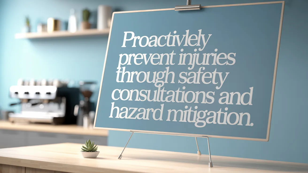 Proactively prevent injuries through safety consultations and hazard mitigation
