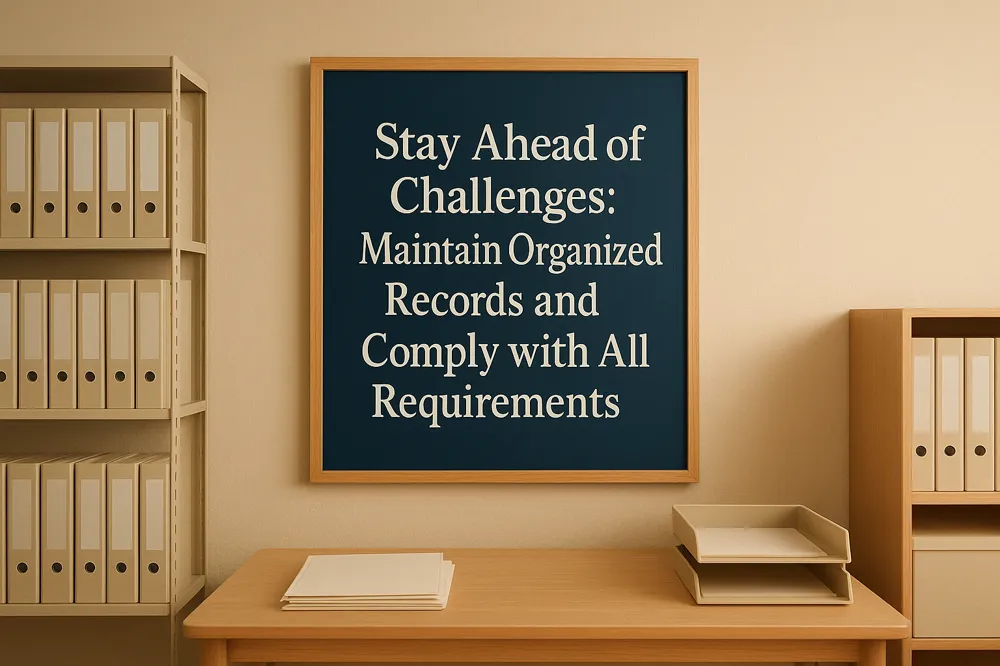 Stay Ahead of Challenges: Maintain Organized Records and Comply with All Requirements