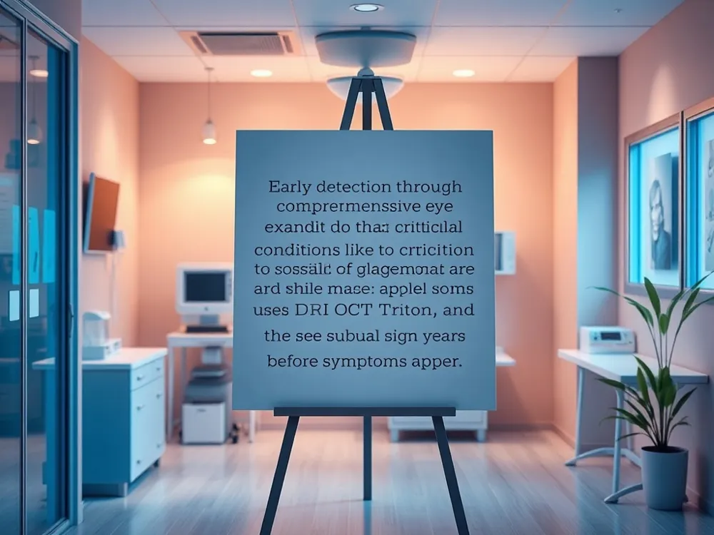 Early detection through comprehensive eye exams is critical for conditions like glaucoma, and Apple Eye Care uses the DRI OCT Triton to see subtle signs years before symptoms appear.