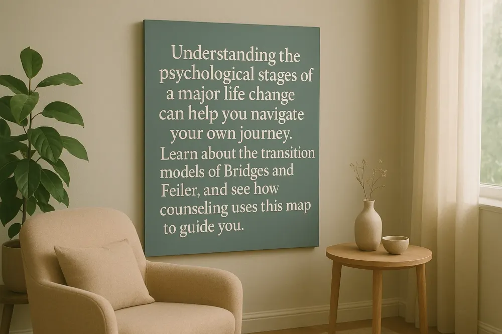 Understanding the psychological stages of a major life change can help you navigate your own journey. Learn about the transition models of Bridges and Feiler, and see how counseling uses this map to guide you.