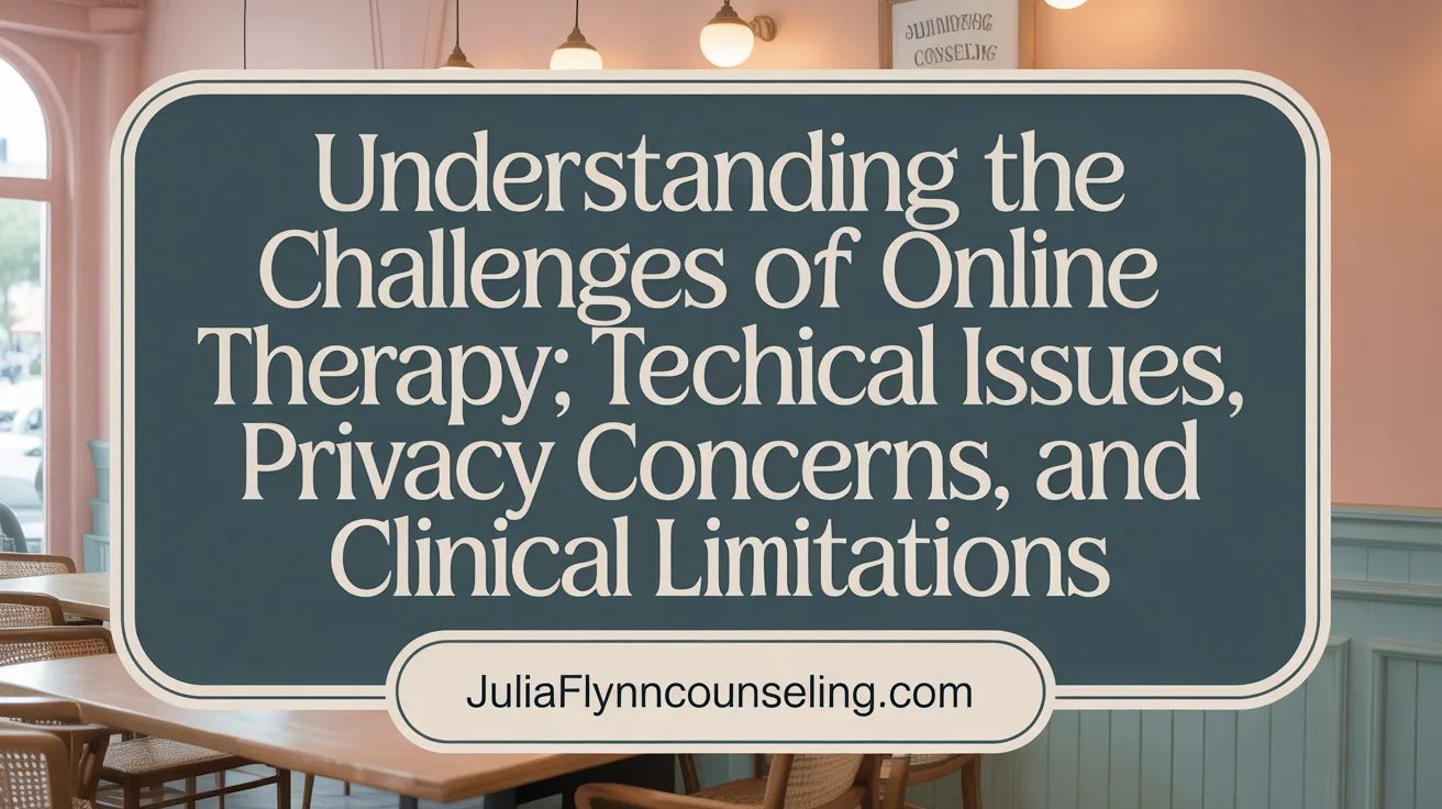 Understanding the challenges of online therapy: technical issues, privacy concerns, and clinical limitations