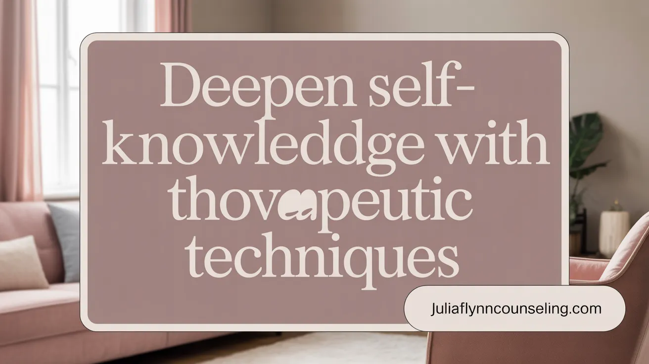 Deepen Self-Knowledge with Proven Therapeutic Techniques