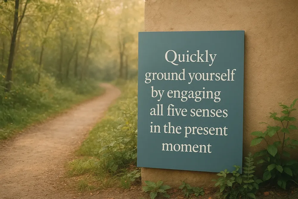 Quickly ground yourself by engaging all five senses in the present moment
