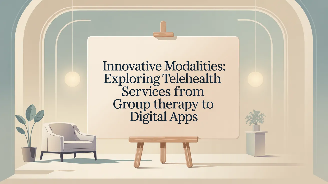 Innovative Modalities: Exploring Telehealth Services from Group Therapy to Digital Apps
