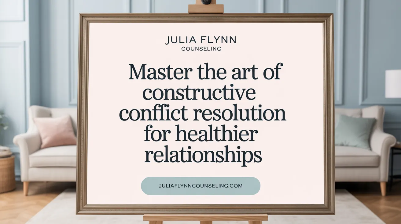 Master the art of constructive conflict resolution for healthier relationships.