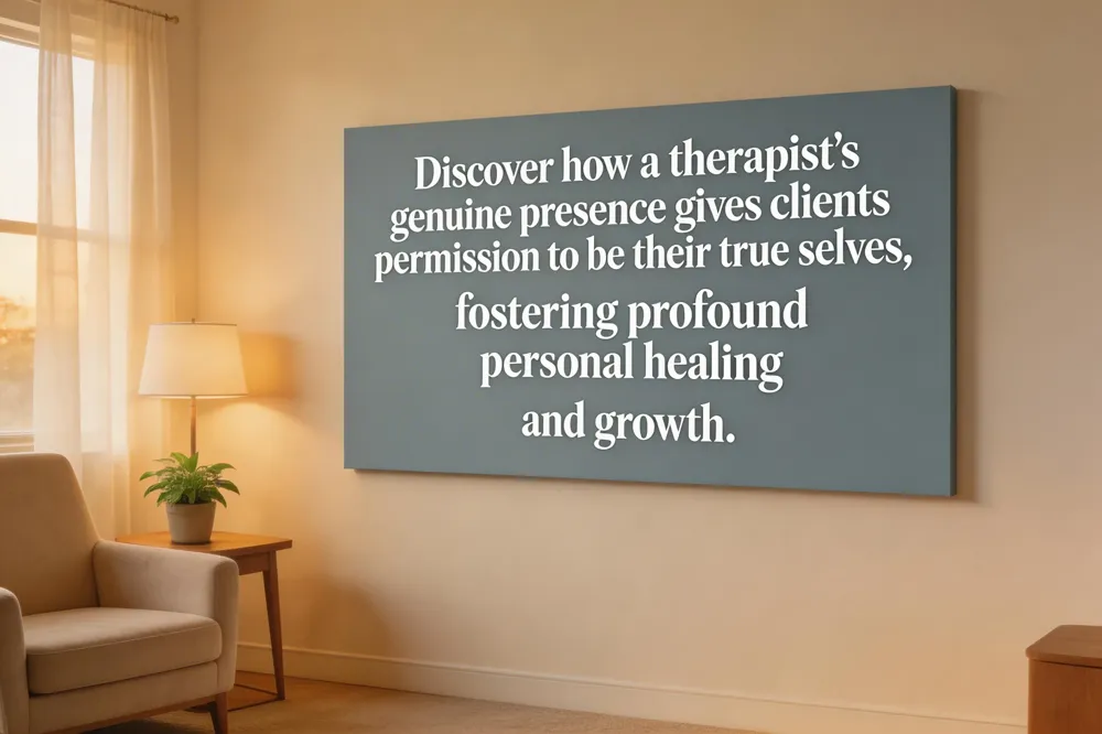 Discover how a therapist's genuine presence gives clients permission to be their true selves, fostering profound personal healing and growth.