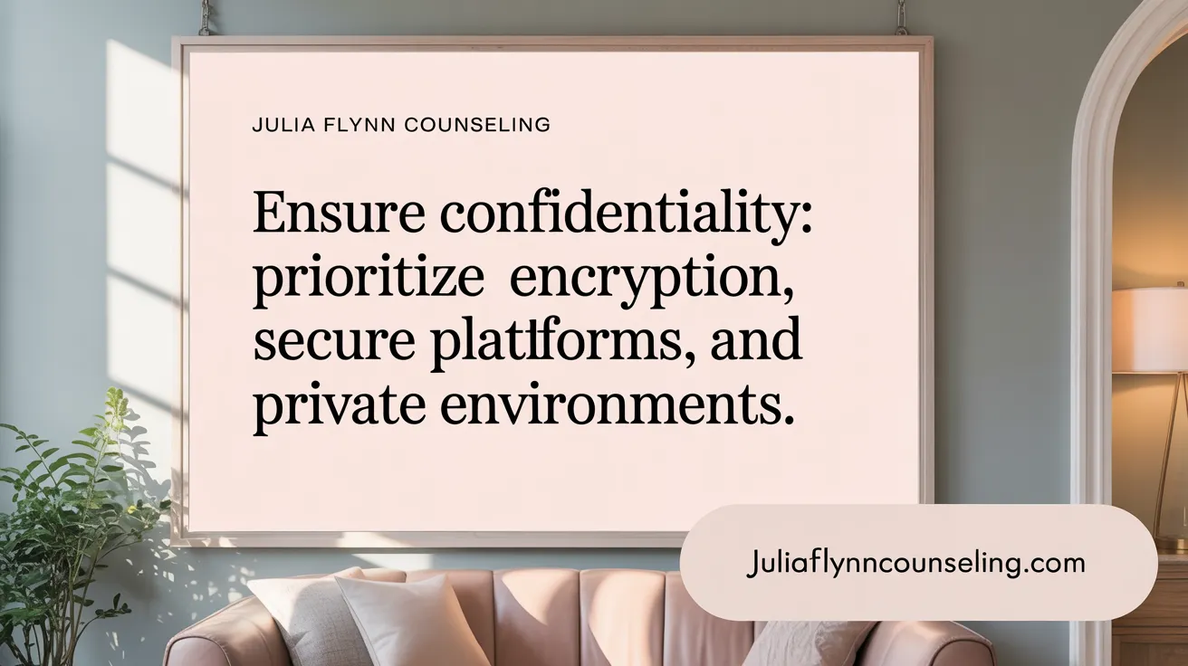 Ensure Confidentiality: Prioritize encryption, secure platforms, and private environments.