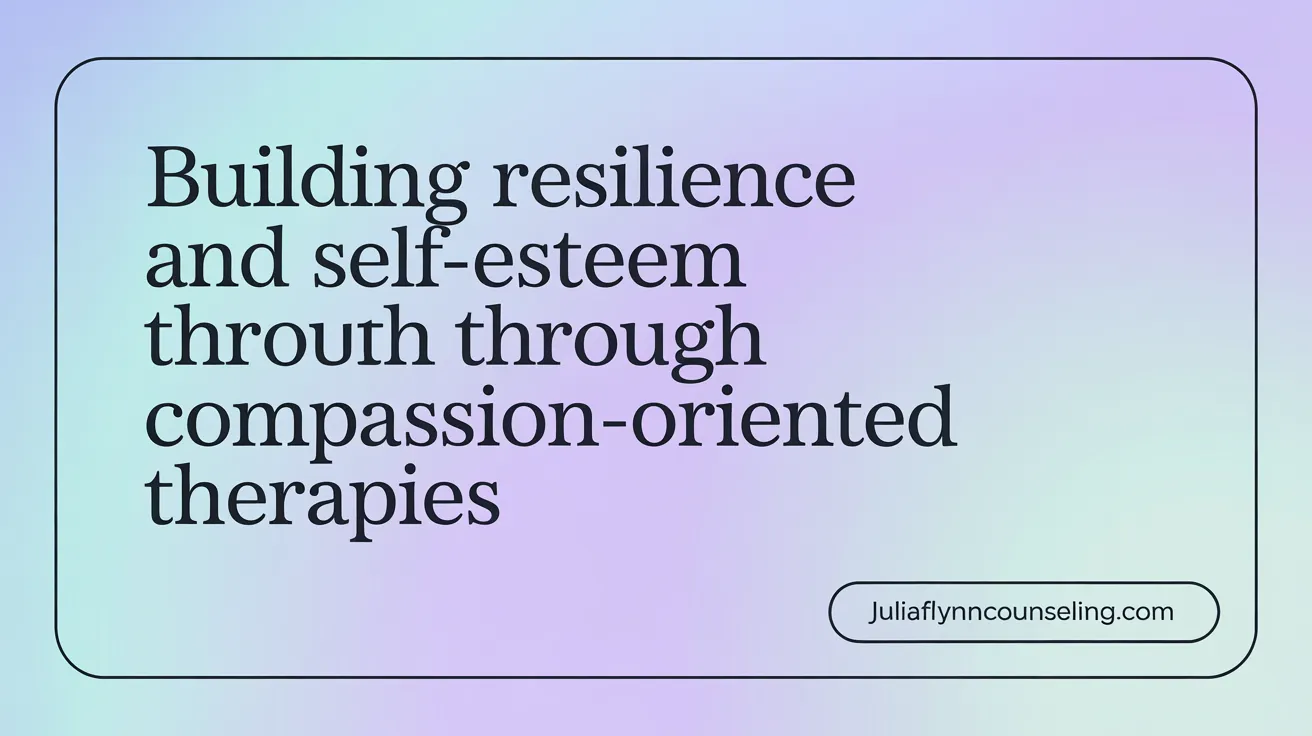 Building Resilience and Self-Esteem through Compassion-Oriented Therapies