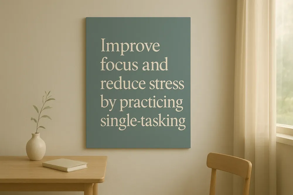 Improve focus and reduce stress by practicing single-tasking