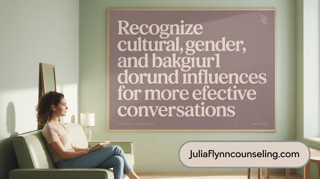 Recognize cultural, gender, and background influences for more effective conversations
