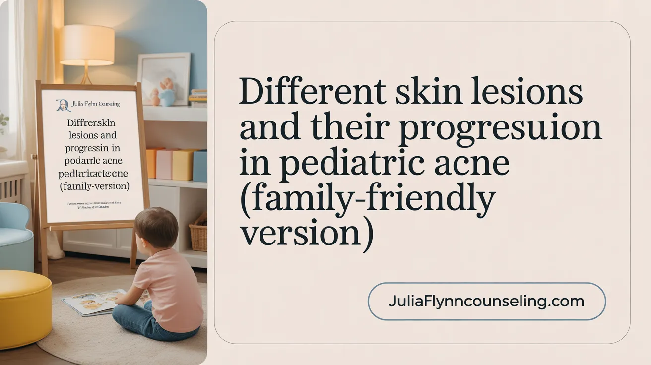 Different Skin Lesions and Their Progression in Pediatric Acne