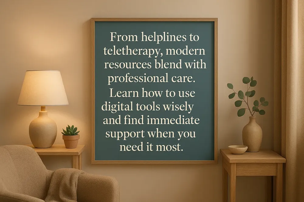 From helplines to teletherapy, modern resources blend with professional care. Learn how to use digital tools wisely and find immediate support when you need it most.