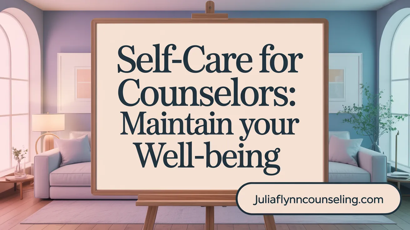 Self-Care for Counselors: Maintain Your Well-Being