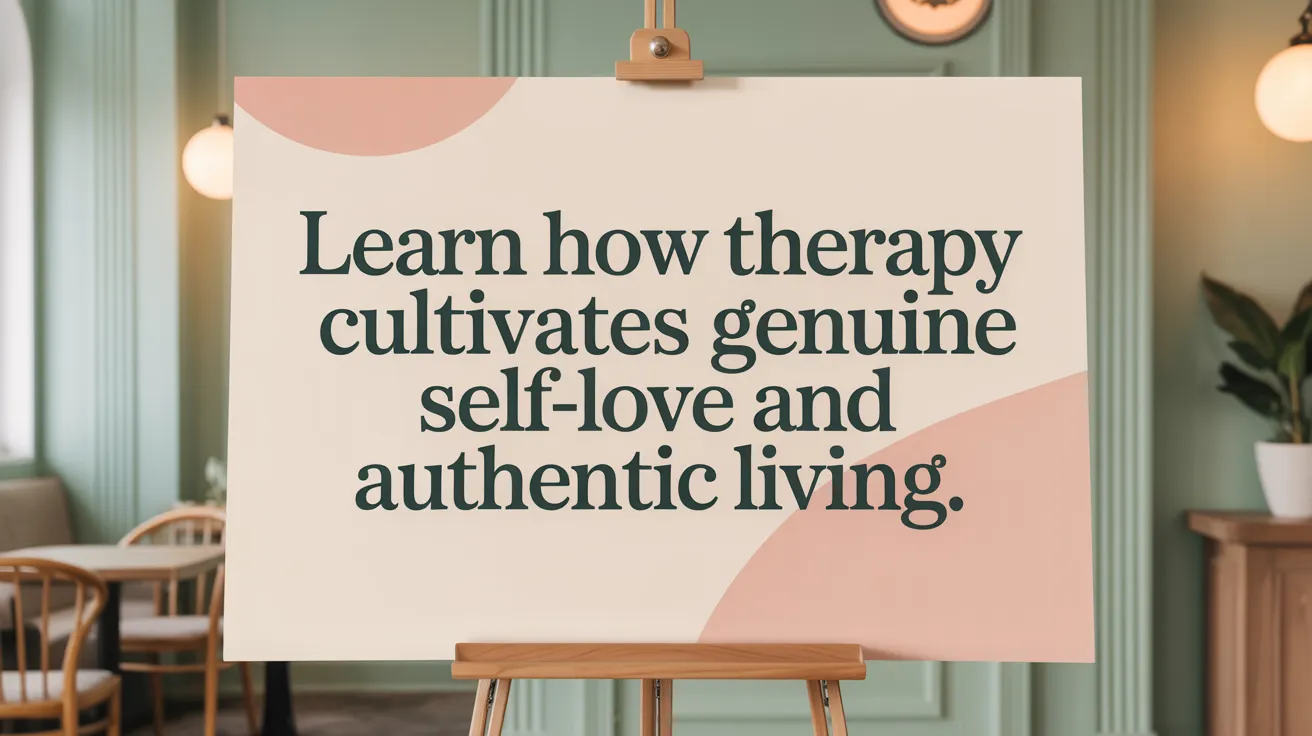 Learn how therapy cultivates genuine self-love and authentic living.