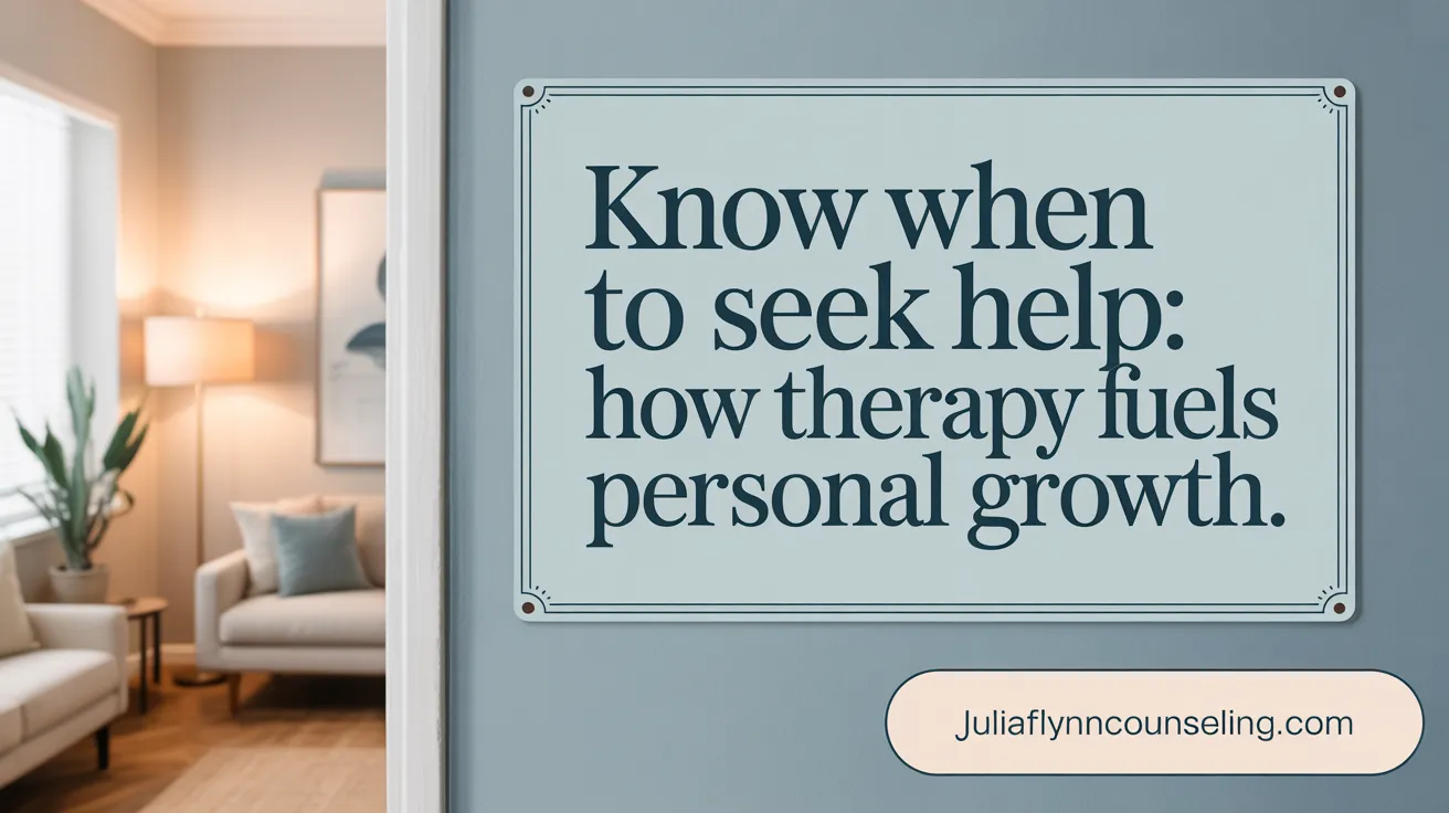 Know When to Seek Help: How Therapy Fuels Personal Growth