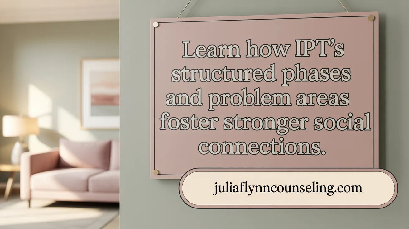 Learn how IPT's structured phases and problem areas foster stronger social connections.