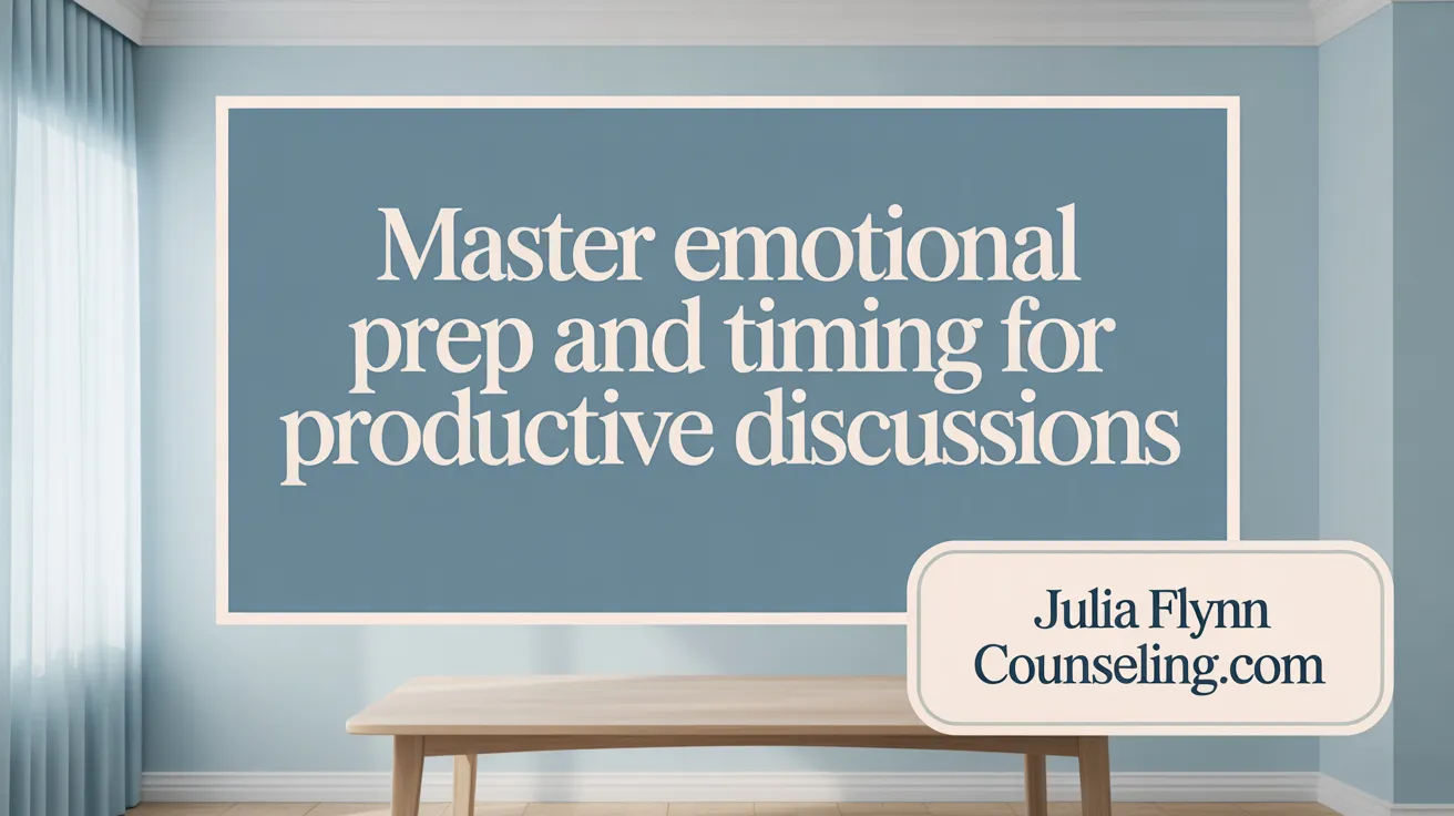 Master Emotional Prep and Timing for Productive Discussions