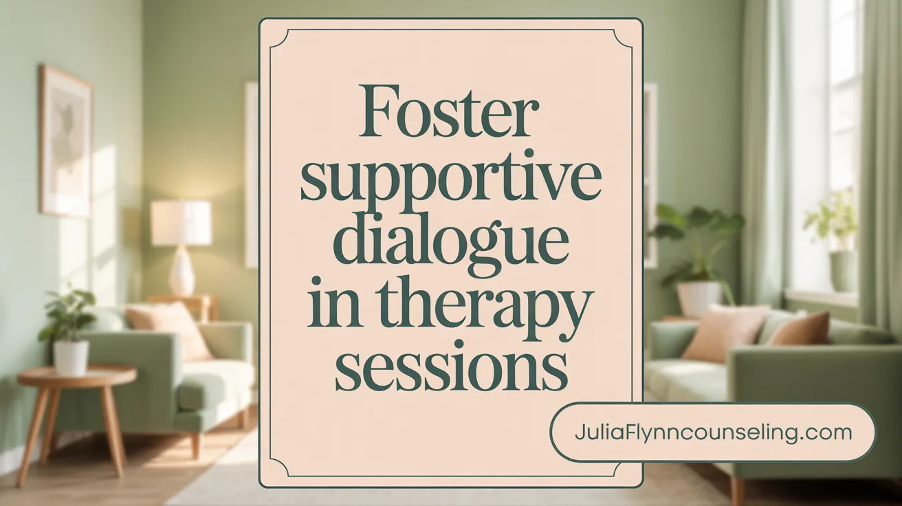 Foster Supportive Dialogue in Therapy Sessions