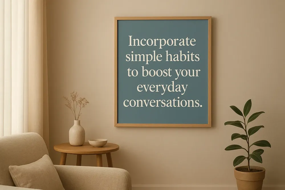 Incorporate simple habits to boost your everyday conversations.