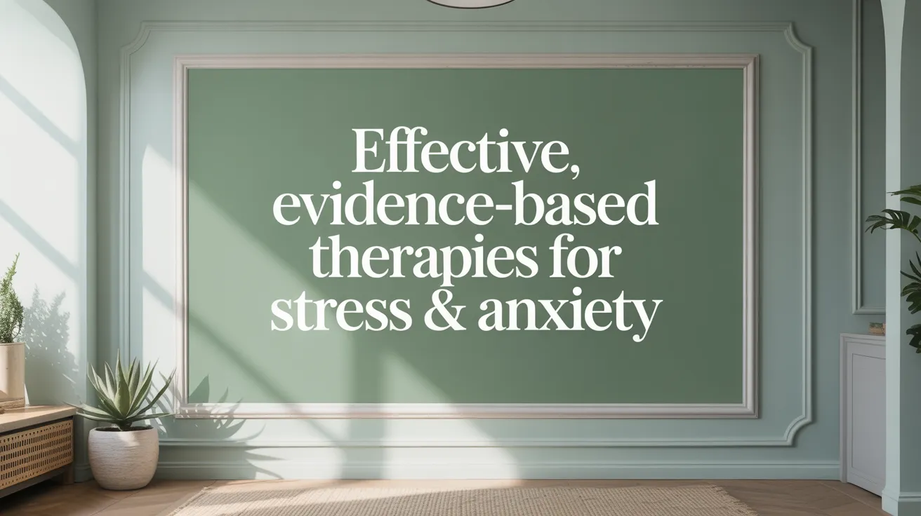 Effective, Evidence-Based Therapies for Stress & Anxiety