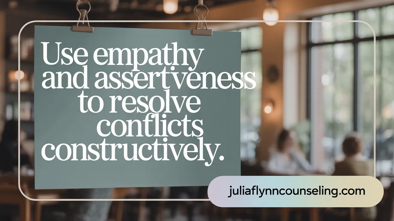 Use Empathy and Assertiveness to Resolve Conflicts Constructively