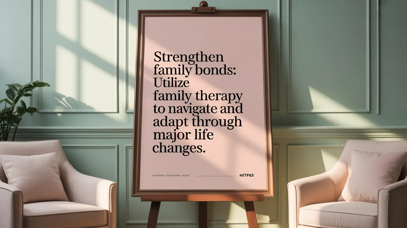 Strengthen Family Bonds: Utilize family therapy to navigate and adapt through major life changes.