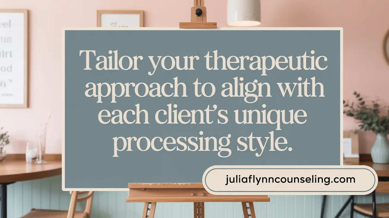 Tailor your therapeutic approach to align with each client's unique processing style