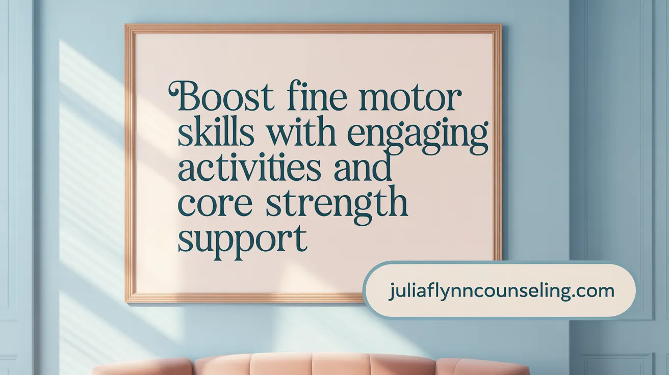 Boost Fine Motor Skills with Engaging Activities and Core Strength Support