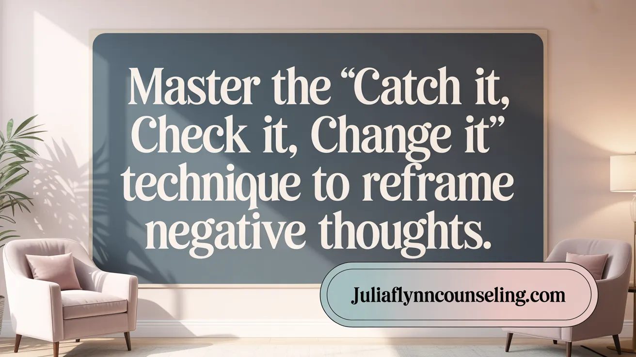 Master the 'Catch It, Check It, Change It' Technique to Reframe Negative Thoughts