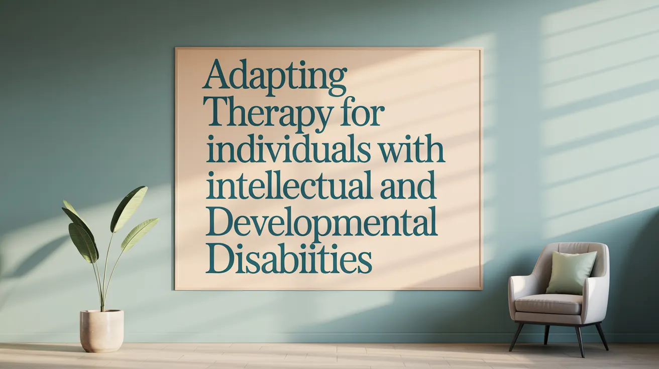 Adapting Therapy for Individuals with Intellectual and Developmental Disabilities