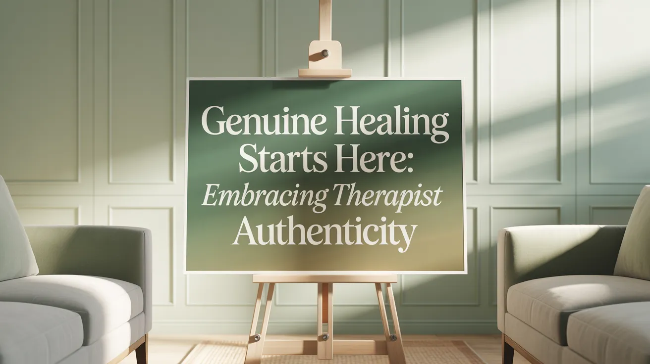 Genuine Healing Starts Here: Embracing Therapist Authenticity