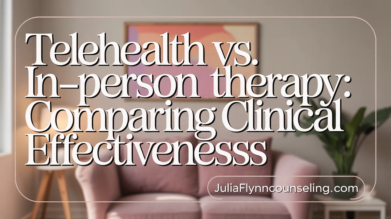 Telehealth vs. In-Person Therapy: Comparing Clinical Effectiveness
