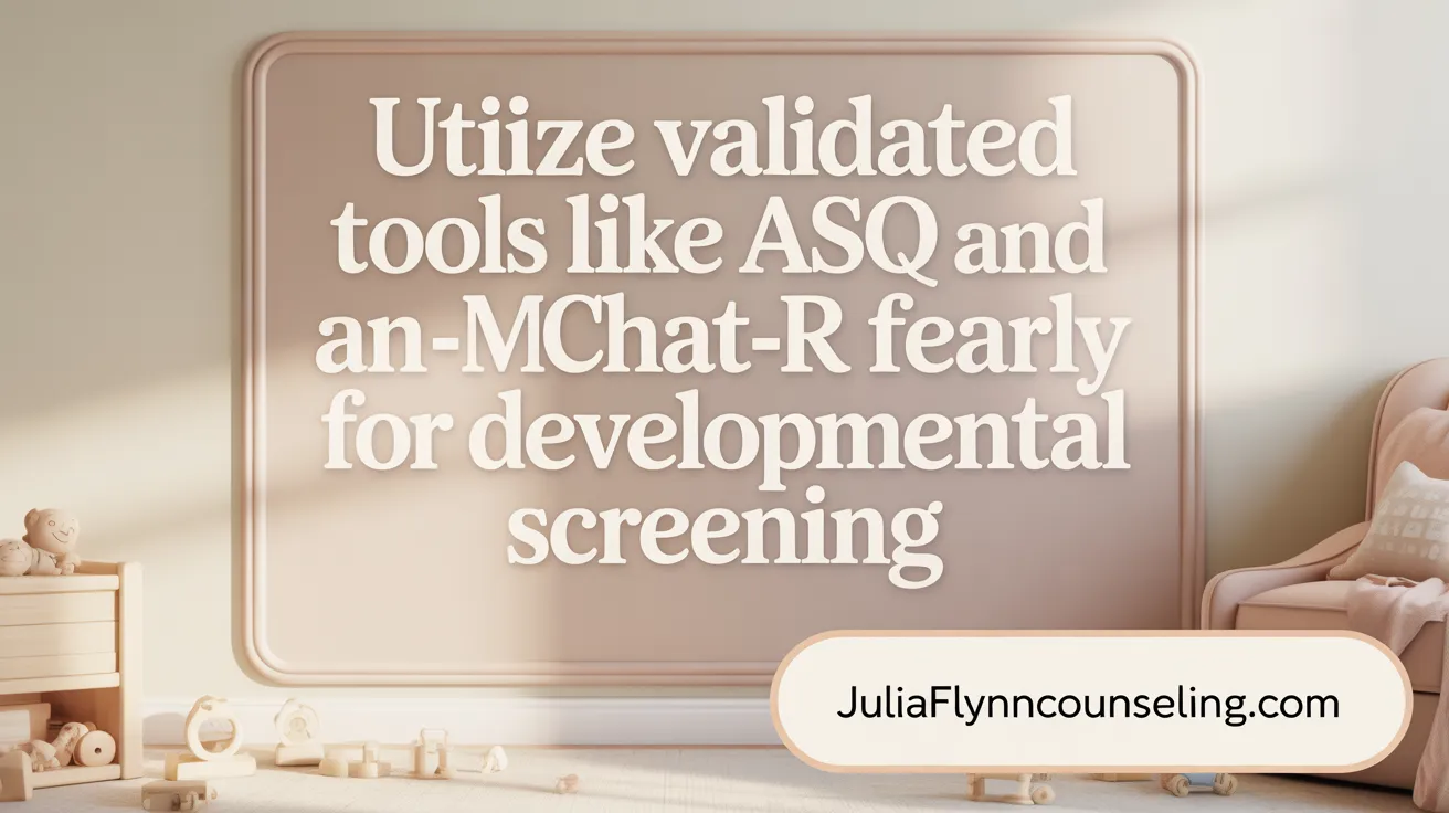 Utilize Validated Tools Like ASQ and M-CHAT-R for Early Identification