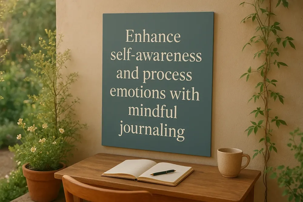 Enhance self-awareness and process emotions with mindful journaling